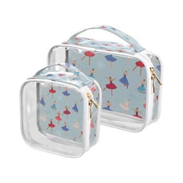 Imagem de xigua Bolsa de maquiagem para dançarinos de balé para mulheres, bolsa de cosméticos de viagem, bolsa de higiene portátil à prova d'água para viagens, férias, organização de banheiro