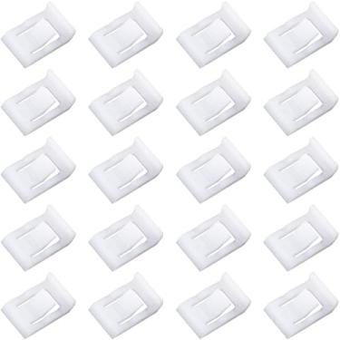 Imagem de FMHXG 20 peças dobradiça especial limitador de ângulo de 90 graus clipe de dobradiça oculto de plástico para porta de armário dobradiça de fechamento macio para parede eletrodomésticos clipe de ajuste