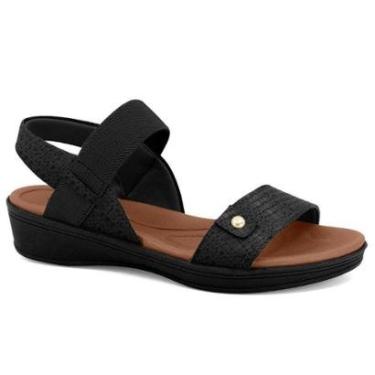 Imagem de Sandália de Couro Feminina Usaflex UD04004 Anabela Baixo-Feminino