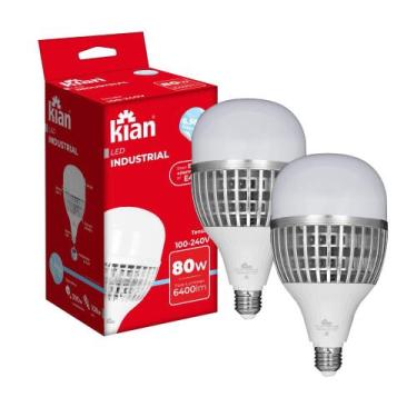 Imagem de 2 Lâmpada Led Bulbo 80w Soquete E27 E40 Iluminação Potente - kian