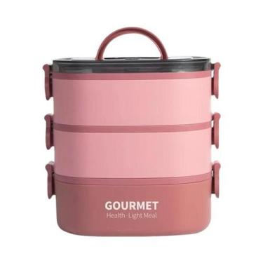Imagem de Marmita Portátil De Grande Capacidade, Segura Para Micro-ondas, Com Mú