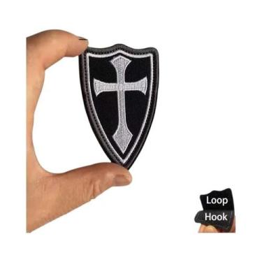 Imagem de Patch Bordado Dos Cavaleiros Templários Cruzados, Braçadeira Tática Mi
