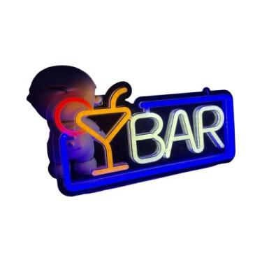 Imagem de Luz Neon LED Amarela Para Decoração De Bar Ou Quarto Masculino, Alimen