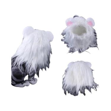 Imagem de Peruca De Leão Para Gato, Fantasia Engraçada Para Cães Com Orelhas Par