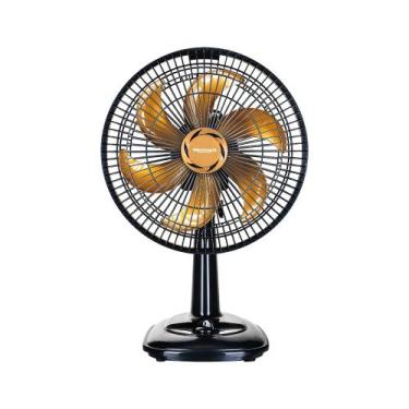 Imagem de Ventilador 30cm De Mesa Turbo Preto e bronze 45W - Ventimais, 110V