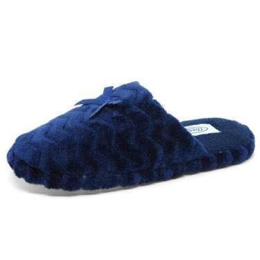 Imagem de Pantufa Feminina Adulta Gasf Felpuda Azul, Azul, 35