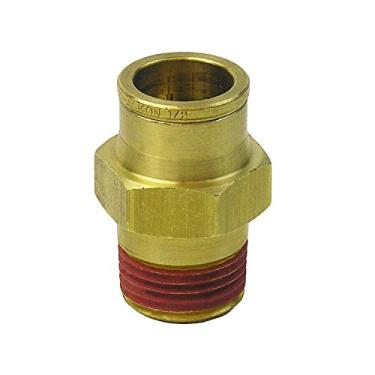 Imagem de LASCO Encaixe de conexão rápida de latão 17-8212 com adaptador de rosca de tubo macho, 1,2 x 3/8 polegadas