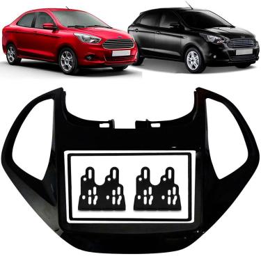 Imagem de Moldura de Painel 2 Din 7" Polegadas Ford Ka Hatch e Sedan 2015 2016 2017 2018 Com...