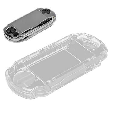 Imagem de Capa de proteção completa, para console de jogos PSP 2000 3000, capa protetora de cristal, capa de caixa transparente com suporte, material para PC