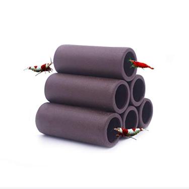 Imagem de SOYEAHZ Reprodução de aquários caverna abrigo de camarão tubo de desova camarão ornamento de habitat de camarão escondendo decorações de tanque de peixes da caverna seis furos