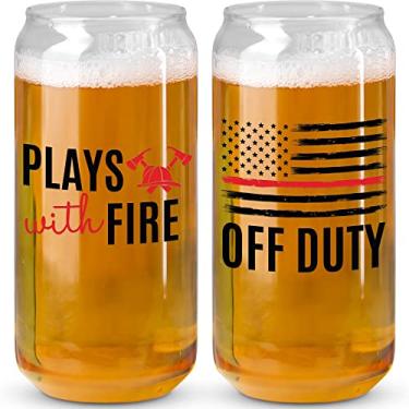 Imagem de Conjunto de copos de cerveja Firefighter 2 peças (conjunto com 2 peças)