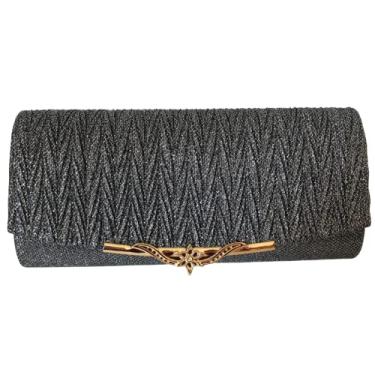 Imagem de Bolsa Clutch Festa Casamento Eventos Madrinha Brilho Noite Sofistica Elegante Classica com Fivela e Alça (Prateada)