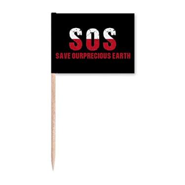 Imagem de Save Our Precious Earth Art Deco Presente Fashion Palito de Dentes Marcadores Decoração de Festa