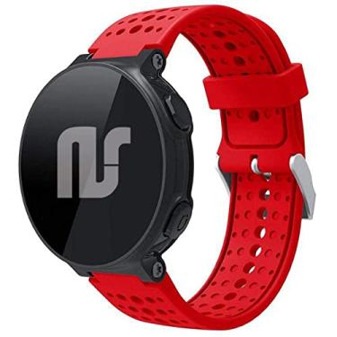 Imagem de Pulseira NSmart compatível com Smartwatch Garmin Forerunner modelos 230 235 220 620 630 735 735XT - Nandos-Store (com chave para troca) (Vermelha)