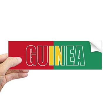 Imagem de DIYthinker Adesivo retangular para para-choque com nome da bandeira da Guiné
