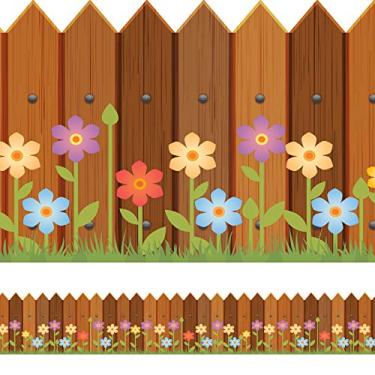 Imagem de Faixa de Parede Adesiva Infantil Cerca Primavera 10cmx10m