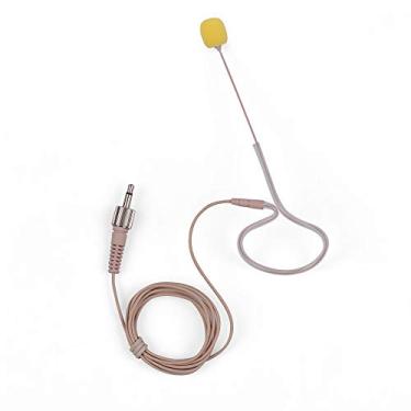 Imagem de Domary Microfone condensador leve com gancho único e plugue de 3,5 mm para smartphone DSLR câmera filmadora computador PC laptop