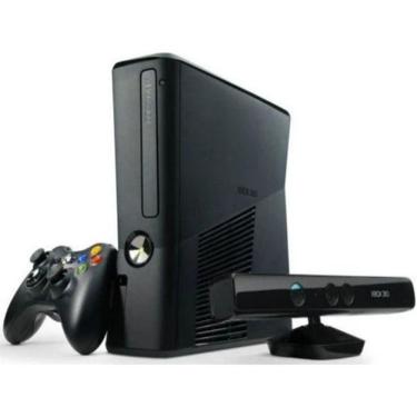 Console 360 Super Slim 250gb + Kinect e 5 Jogos Standard Cor Preto