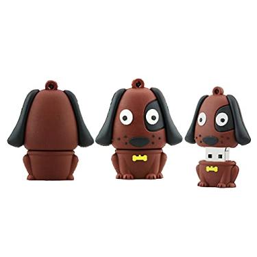 Imagem de Unidade flash USB em formato de animal de 32 GB, disco em U, dados USB 2.0, disco flash USB, pen drive, dispositivo de armazenamento, unidade USB, disco flash de armazenamento externo (marrom)