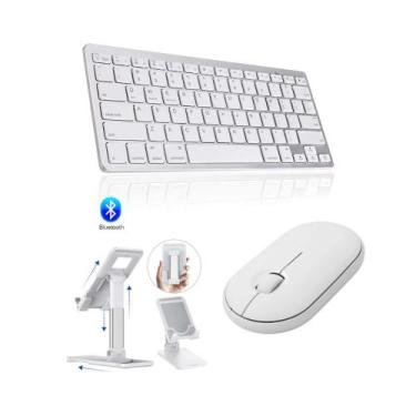 Imagem de Teclado E Mouse Bluetooth + Suporte Para Tablet Lenovo P11 Plus - Fam