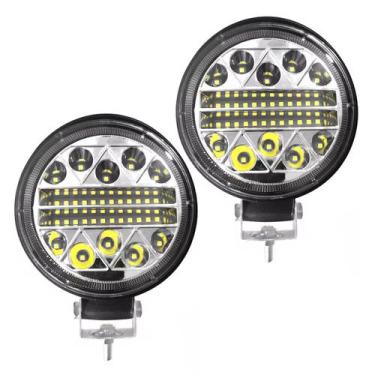 Imagem de 2 Farol Milha Super Led 102w 34 LEDs 12v 24v Moto Carro Caminhão Off R