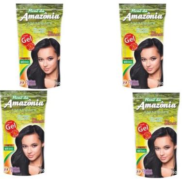 Imagem de Amazonia Preto Medio (Preto Natural) Hene em Gel 180gr Divina Dama Pou
