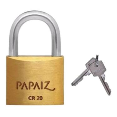 Imagem de Cadeado Papaiz Cr 20mm Latão Maciço C/ 2 Chaves