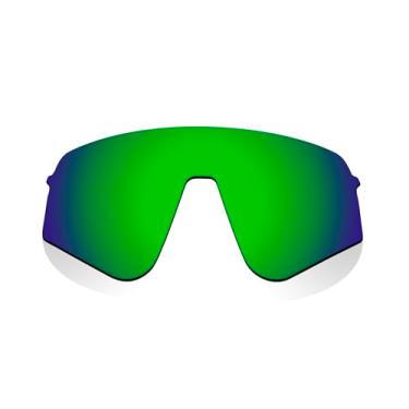 Imagem de Littlebird4 Lentes polarizadas premium de 1,5 mm de substituição para óculos de sol Oakley Sutro Lite Sweep OO9465 - Multiopções (verde espelhado)