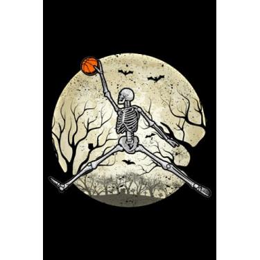 Imagem de Funny Halloween Lover Skeleton Basketball Player Coach Fan: Creepy Decor Spooky Gifts Halloween | Dot Grid Journal, Notebook or Organizer | Notes, ... book, Scheduler, Task Checklist | 6x9 Inches
