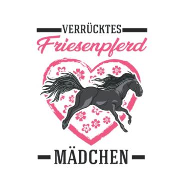 Imagem de Friesenpferd Tagesplaner: Verrücktes Friesenpferd Mädchen/Kalender 2023 & 2024 / Wochenplaner Tagesplaner Planer/Planungsbuch To-Do-Liste / 6x9 Zoll / 100 ausfüllbare Seiten