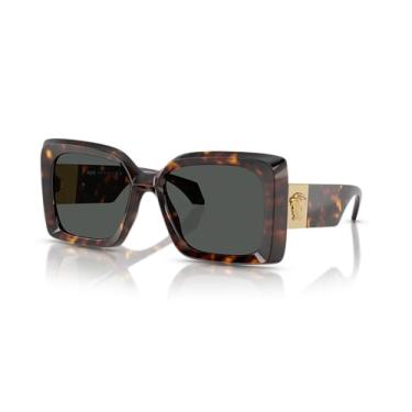 Imagem de Versace Óculos de sol femininos armação rubi escuro, lentes cinza escuro, 54 mm, Havana, Medium