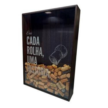 Imagem de Quadro decorativo Porta rolhas - Em cada Rolha uma história - Fábrica 