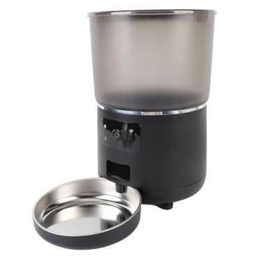 Imagem de Alimentador Automático para Gatos, Dispensador de Comida para Gatos Cronometrado 4L Programável de 1 a 6 Refeições para Gatos e Cães Pequenos e Médios, Alimentador (Plugue dos EUA)