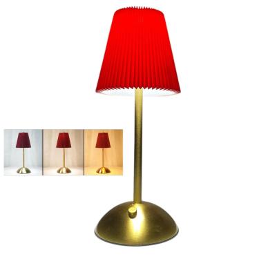 Imagem de Luminaria de Mesa Abajur LED 3 Tons Controle de Intensidade USB Bateria Recarregavel Iluminaçao Quarto Cabeceira Sala de Estar Escritorio