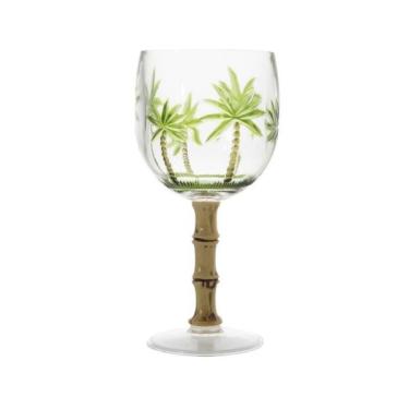 Imagem de Conjunto 6 Taças De Acrílico 450ml Palm Tree Verde - Rojemac