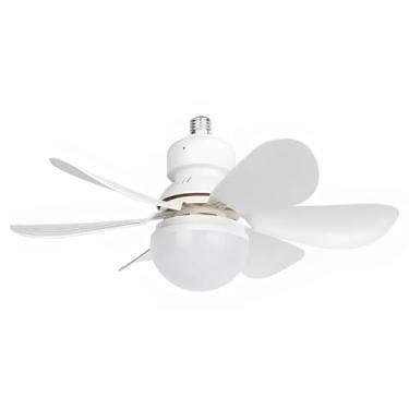 Imagem de Ventilador de Teto com Lâmpada Encaixe E27 Led 30w Silencioso e Inteligente com Controle Remoto - YODHE