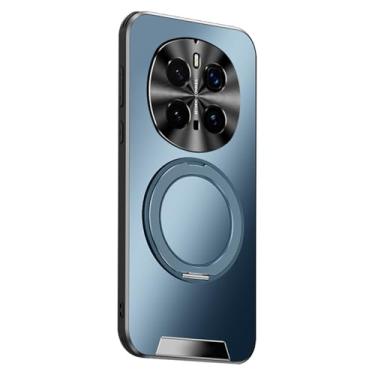 Imagem de HAO RIYLN Capa para Honor Magic 7 Pro/7, suporte magnético forte, suporte de suporte, capa de telefone fina e fosca simples, azul, 7