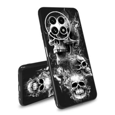 Imagem de BEOTIWAD Capa TPU para OnePlus 13 5G tema caveira capa de telefone ultrafina macia preta TPU à prova de choque capa de proteção para OnePlus 13 5G