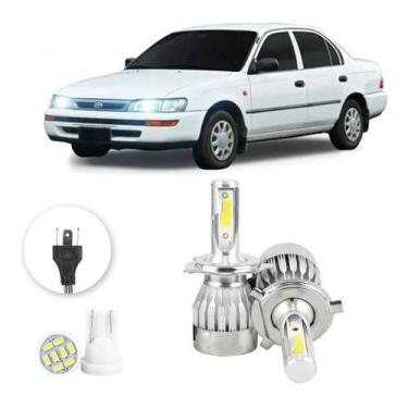 Imagem de Kit Lampadas Led Toyota Corolla 1993 A 1997 H4 20000lm - V10, Branco
