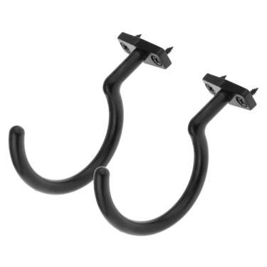 Imagem de VOGOOPOI 2 peças de mesa de bilhar de snooker, gancho para tacos de ponte, suporte de mesa de bilhar com 2 parafusos, suporte forte para tacos de sinuca para mesa de sinuca interna