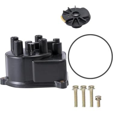 Imagem de LesNau Kit de sistema de ignição da cabeça do rotor da tampa do distribuidor 30102-P54-006 30103-P08-003 para Honda Civic Accord CR-V para Integra LS GS, substituição # 30102 P54 006, 30103 P08 003