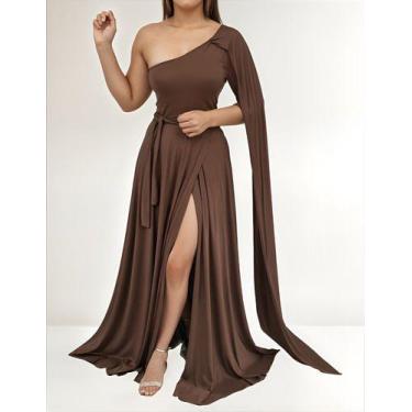 Imagem de Vestido Feminino Longo Festa Madrinha Capa Longa, Casamento - Casual D