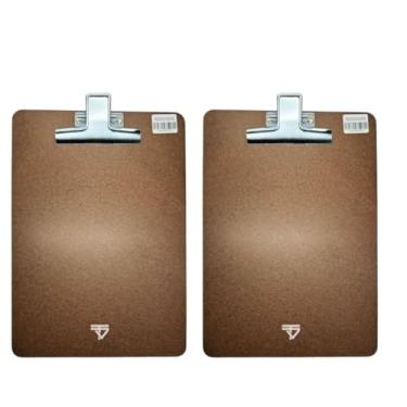 Imagem de Prancheta A4 De Madeira Mdf Com Prendedor De Metal Kit C/ 2