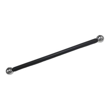 Imagem de Bothyi Poste de luz de metal, haste de bandeira, braço cruzado para poste de iluminação pública, fácil de instalar, de luz externo, braço cruzado para, Bola de Prata de 41 Cm