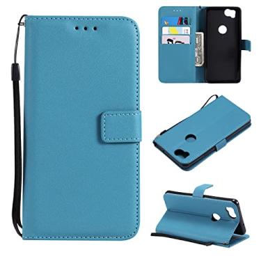 Imagem de Capa de Estojo Para o caso do Google Pixel 2, para o caso da carteira do Google Pixel 2, os slots de cartão estão fechamento magnético, protetor Pu Couro [à prova de choque Tpu] Flip capa w pulseira p
