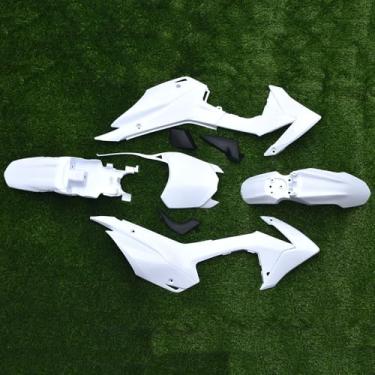 Imagem de PPR PIT PRO RACING Kit De Carenagem Plástico Crf110, Capa Para-Lama Para Motocicleta, Compatível Com Crf 110 2013, 2014 E 2015, Motocross Off-Road (Branco)