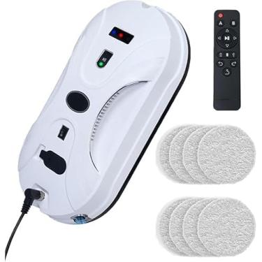 Imagem de Robô Limpa Vidros com Bateria de Emergência e Sensores de Bordas Antiqueda,WKJWQWHY F400 Robô De Limpeza Branco,robô limpador automático inteligente remoto,