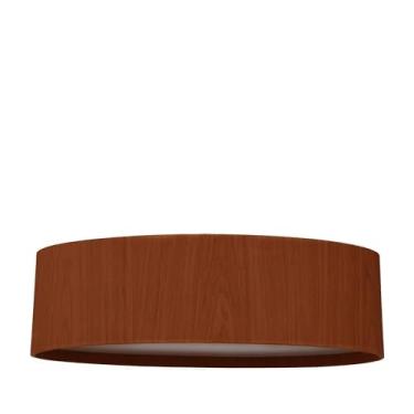 Imagem de Luminária Plafon Oval em Madeira 75cm 4 Luzes - Iluminação Confortável e Aconchegante para Salas, Quartos, Escritórios, Hall de Entrada - Residencial e Comercial (Mel)