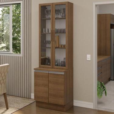 Imagem de Kit Balcão + Cristaleira 70cm Rustic Glamy Madesa 01 Rustic