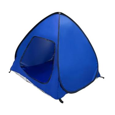 Imagem de KiBcsLic Tenda para animais de estimação ao ar livre, dobrável, proteção solar leve, tenda para cães, gatos, filhotes, pequenos animais, brincando, acampando, Azul, 76x37x53cm